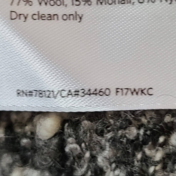 EILEEN FISHER Marled Front Solid Back Wool Mohair 3/4 Sleeve Sweater Size Large - Picture 8 of 8